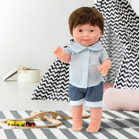 BiBi Doll Down Syndrome Boy - Brown Hair (36 cm / 14") by BiBi Doll - UKBuyZone