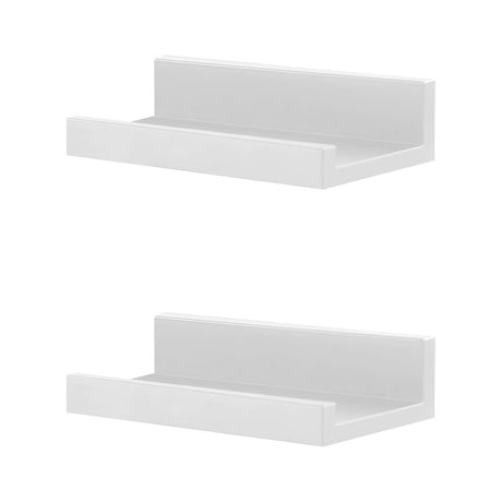 White Wall Hanging Shelf 30 cm Pack 2 by GEEZY - UKBuyZone