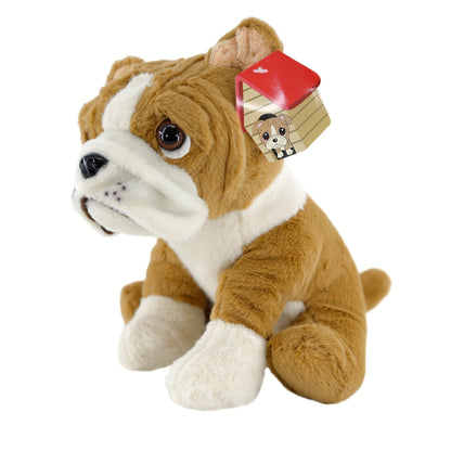 Small Sitting English Bulldog Soft Toy by The Magic Toy Shop - UKBuyZone