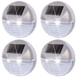 4x Solar LED Fence Lights Silver by GEEZY - UKBuyZone