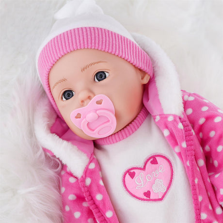 Candy Pink Bibi Baby Doll Toy With Dummy & Sounds by BiBi Doll - UKBuyZone