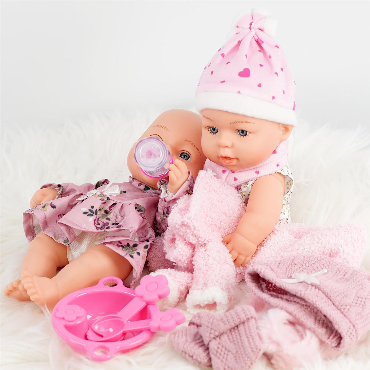 BiBi Doll BiBi Twin Baby Dolls "Ella & Emma" (25 cm / 10")