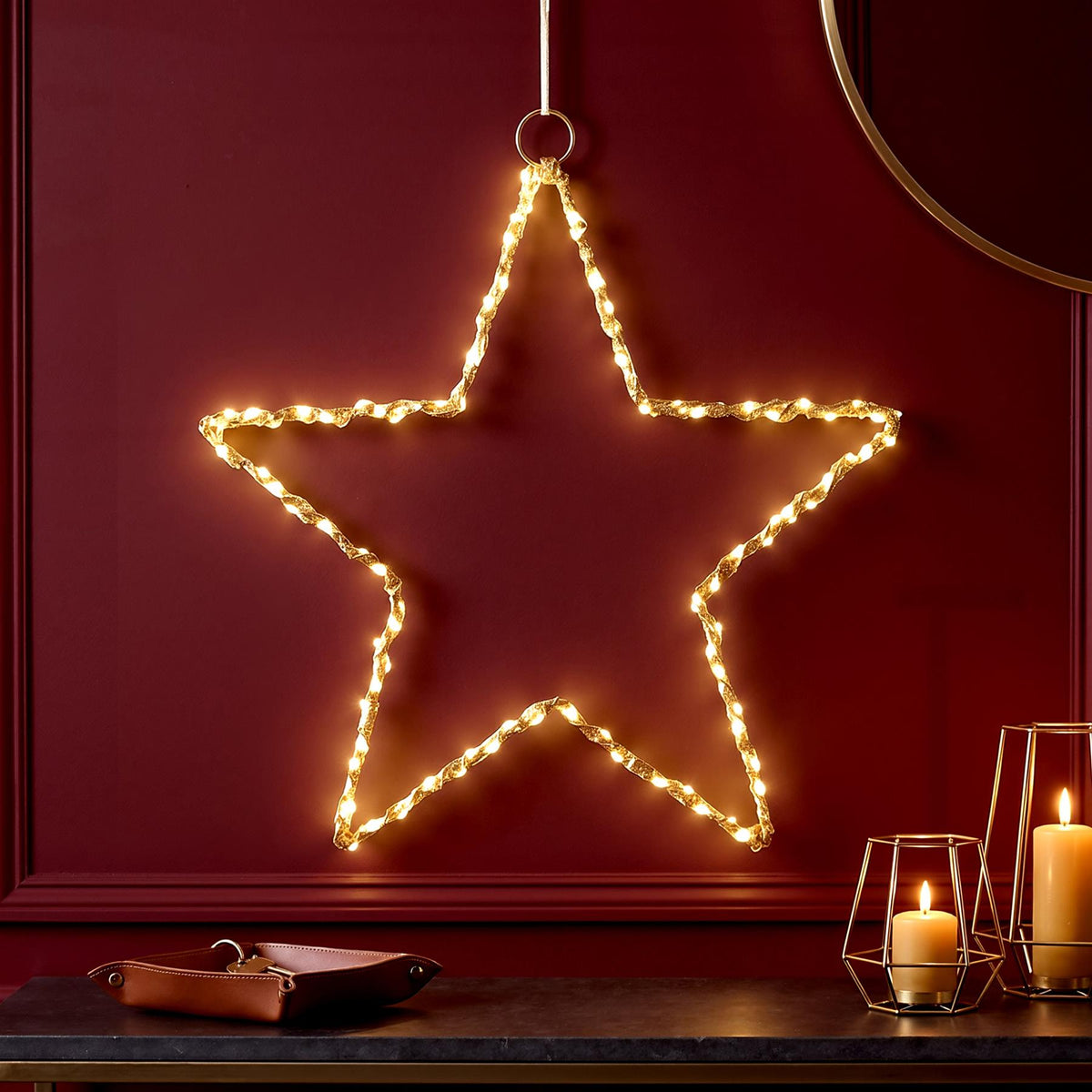 Star LED Fairy Light Gold Wire 50cm