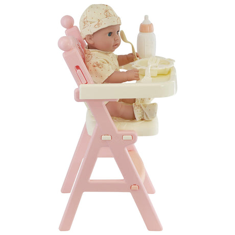 Baby Doll with Feeding High Chair & Accessories by BiBi Doll - UKBuyZone