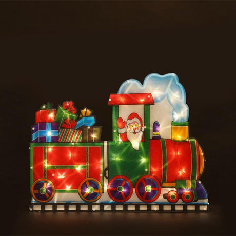 Christmas Silhouette Lights Santa in Train by GEEZY - UKBuyZone