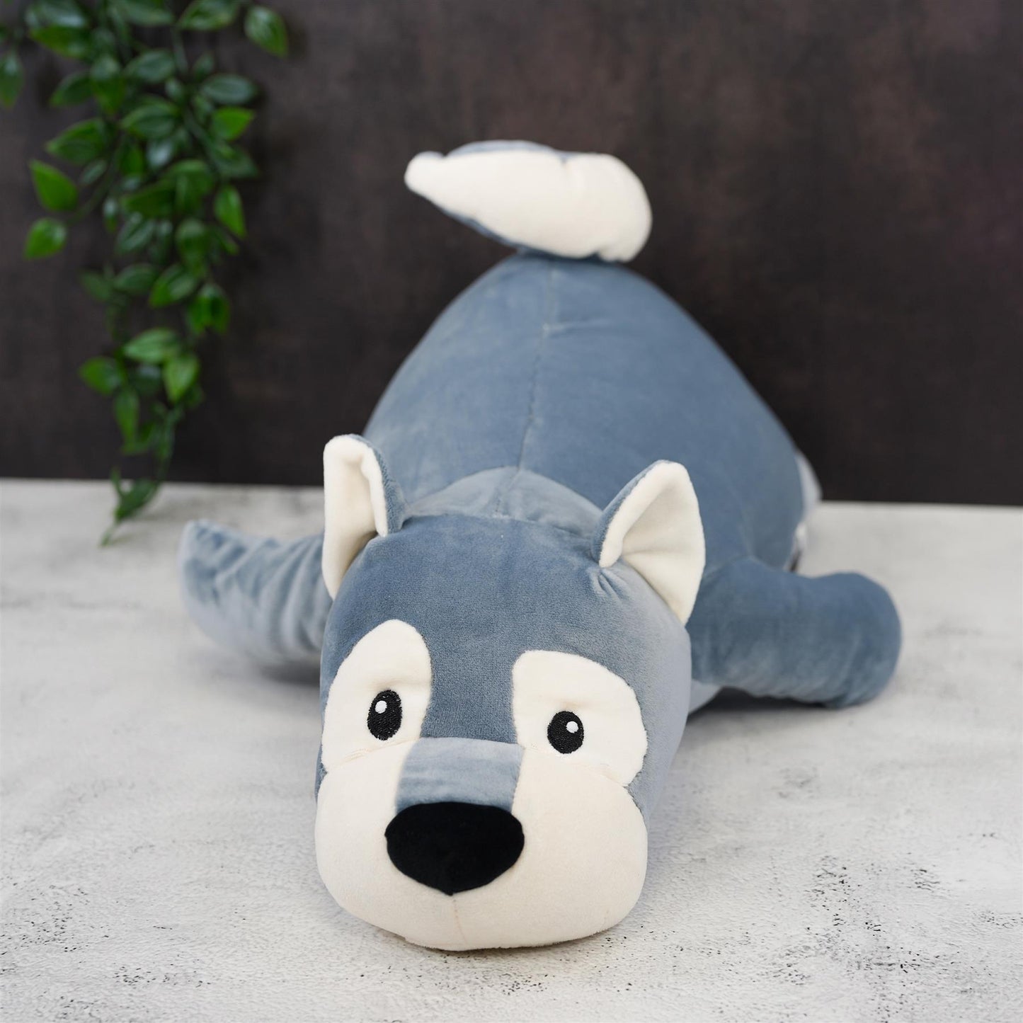 20” Super-Soft Wolf Plush Pillow Toy by The Magic Toy Shop - UKBuyZone