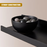 Wall Book Hanging Black Shelf Set of 3