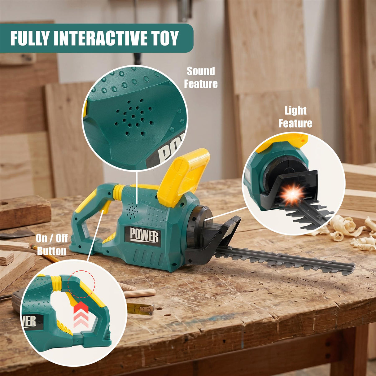 Kids Garden Hedge Trimmer Toy with Safety Goggles