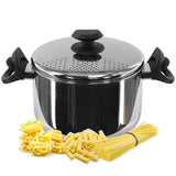 Stainless Steel Pasta Pot With Locking Strainer Lid