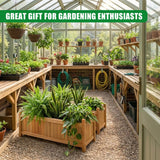 Wooden Large Rectangular Planters 2 Pack