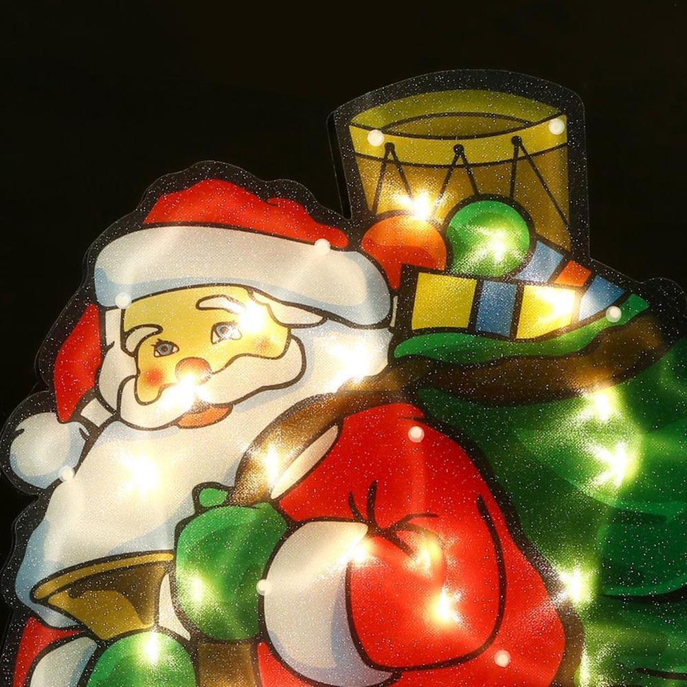 Christmas Silhouette Lights Santa with Gift by GEEZY - UKBuyZone
