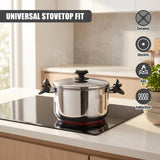 Stainless Steel Pasta Pot With Locking Strainer Lid