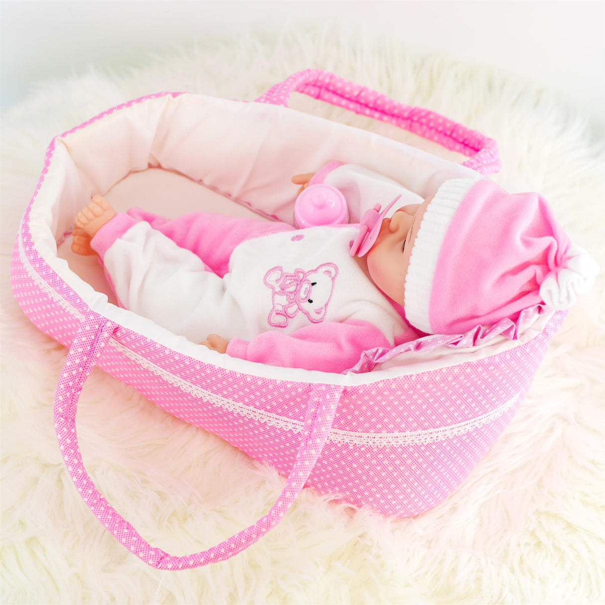 BiBi Baby Doll in Carry Cot (38 cm / 15") by The Magic Toy Shop - UKBuyZone