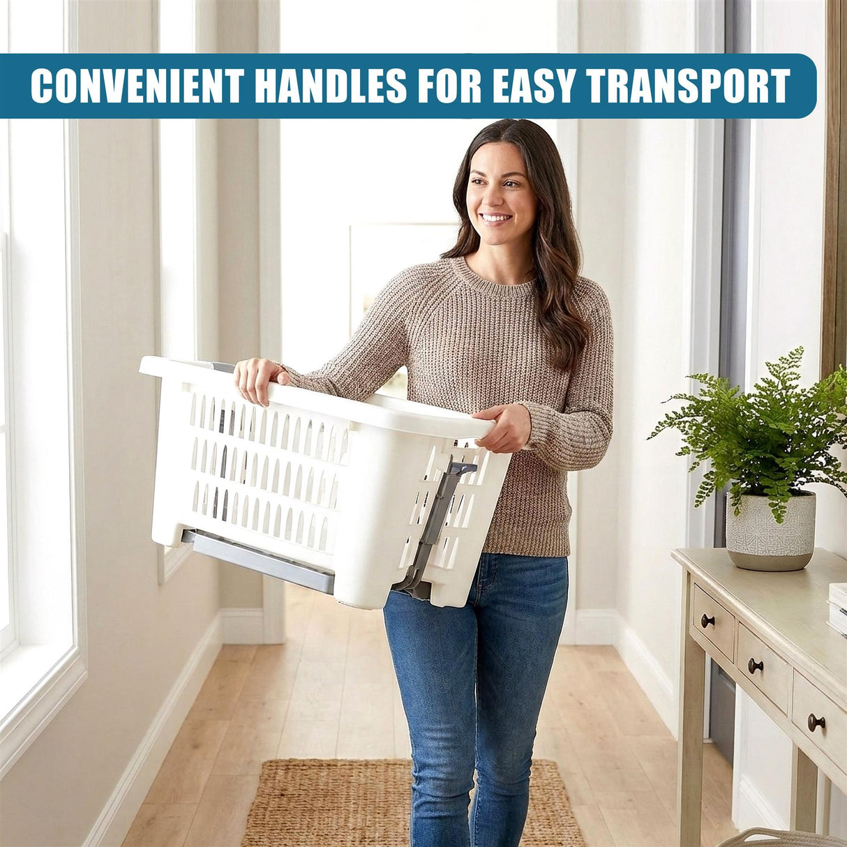 Laundry Basket with Foldable Legs