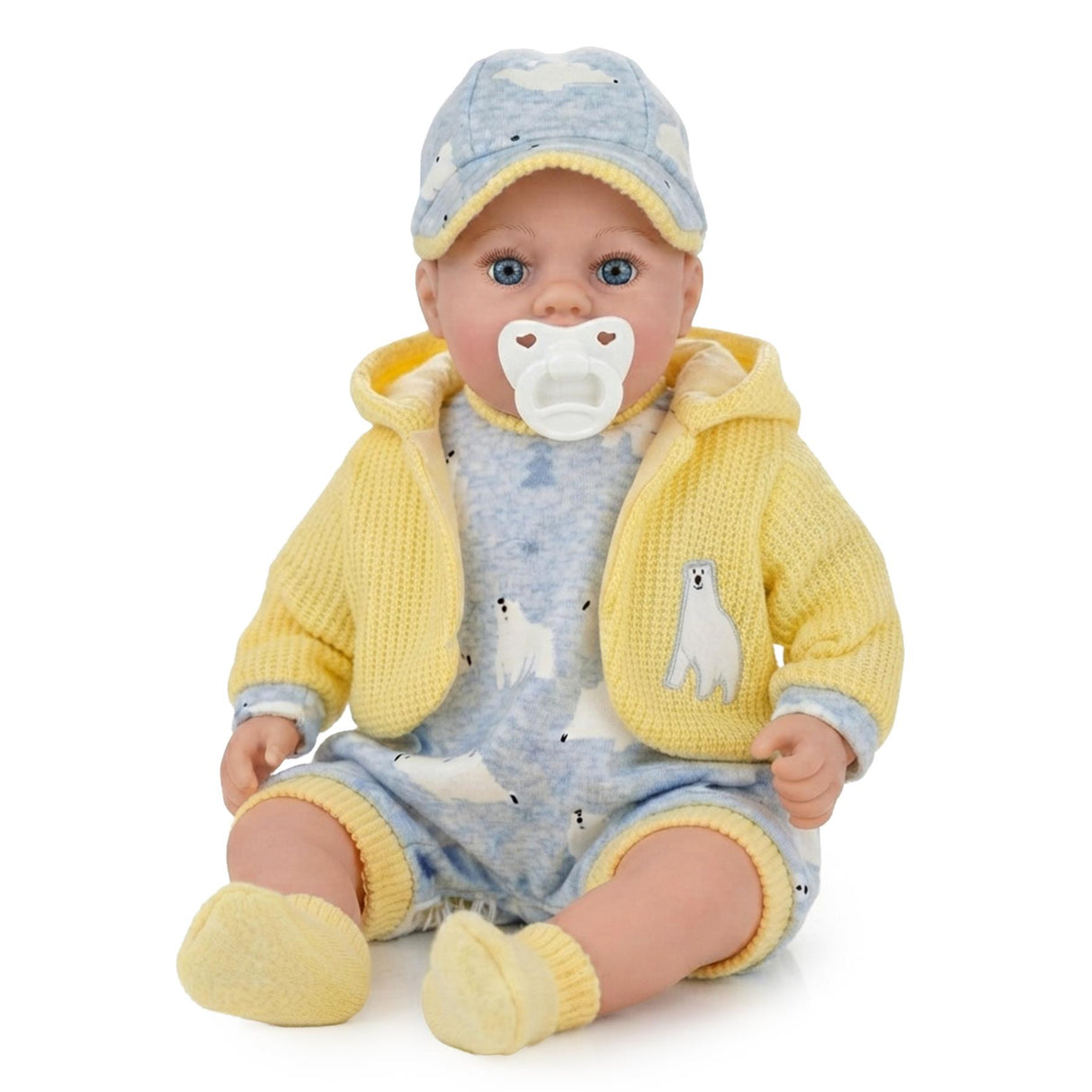 Baby Doll With Dummy & Sounds Yellow