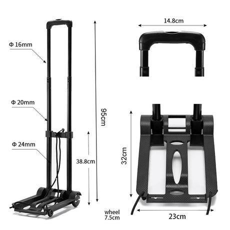 Folding Hand Trolley by GEEZY - UKBuyZone