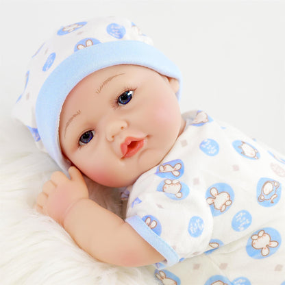 Lifelike Reborn Baby Boy Doll with Open Eyes 17" by BiBi Doll - UKBuyZone