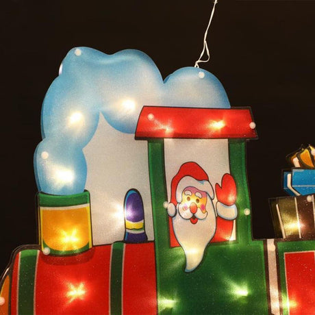 Christmas Silhouette Lights Santa in Train by GEEZY - UKBuyZone