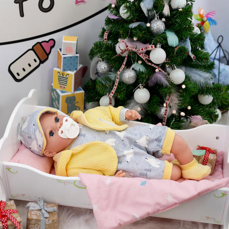 Baby Doll With Dummy & Sounds Yellow by BiBi Doll - UKBuyZone