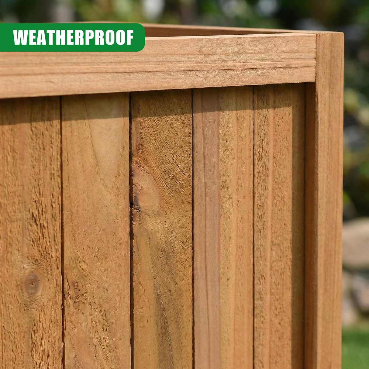 Wooden Large Rectangular Planters 2 Pack