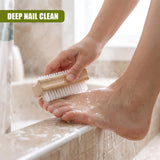 Wooden Double Sided Nail Brushes with Firm Bristles