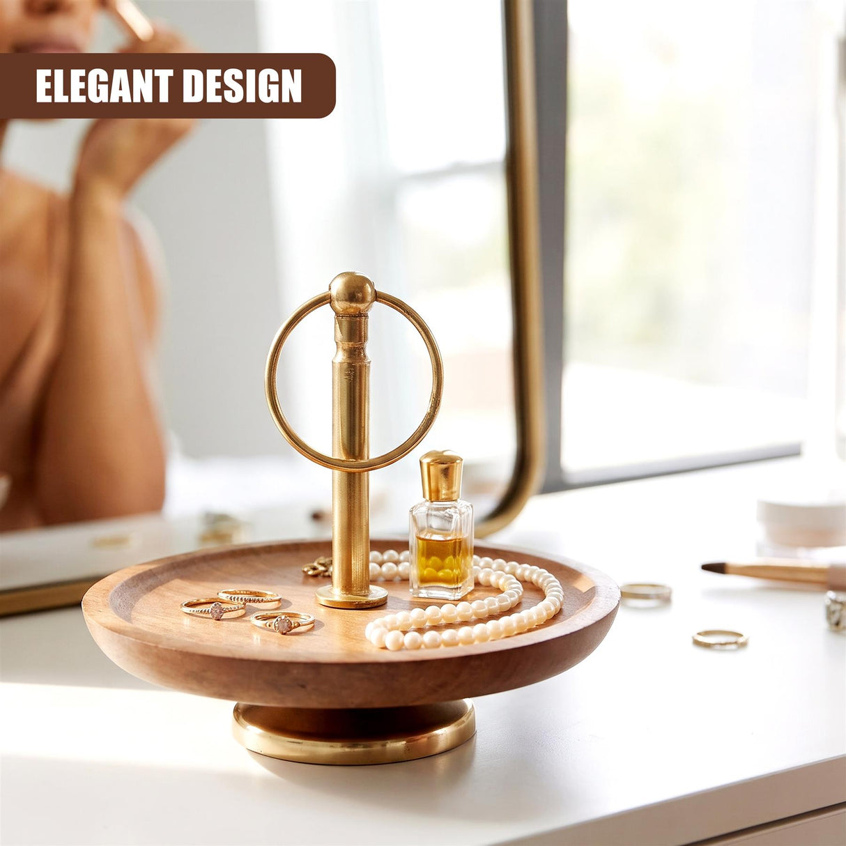Acacia Wooden Display Stand, 18cm