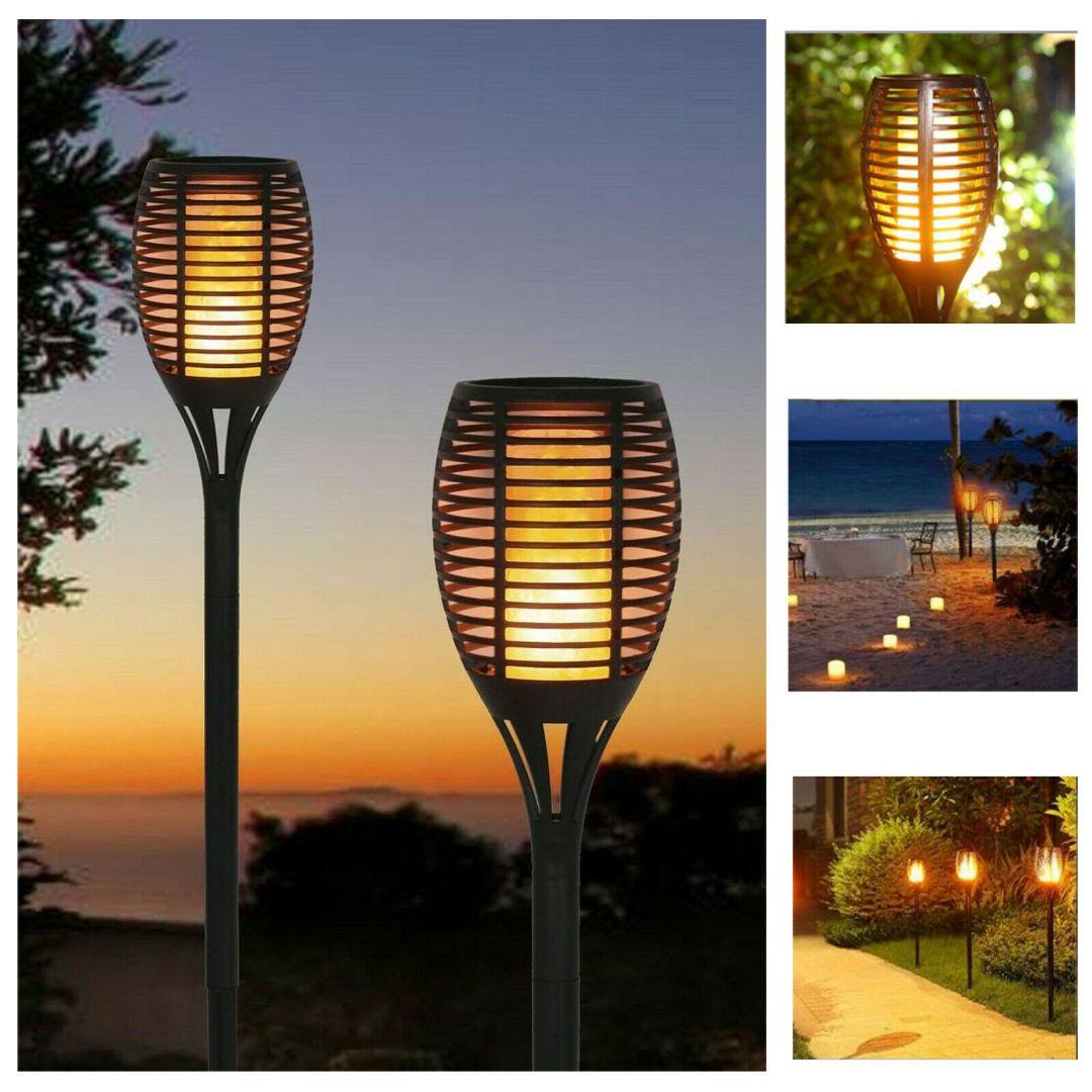 Solar Flame Effect Torch Stake Lights by GEEZY - UKBuyZone