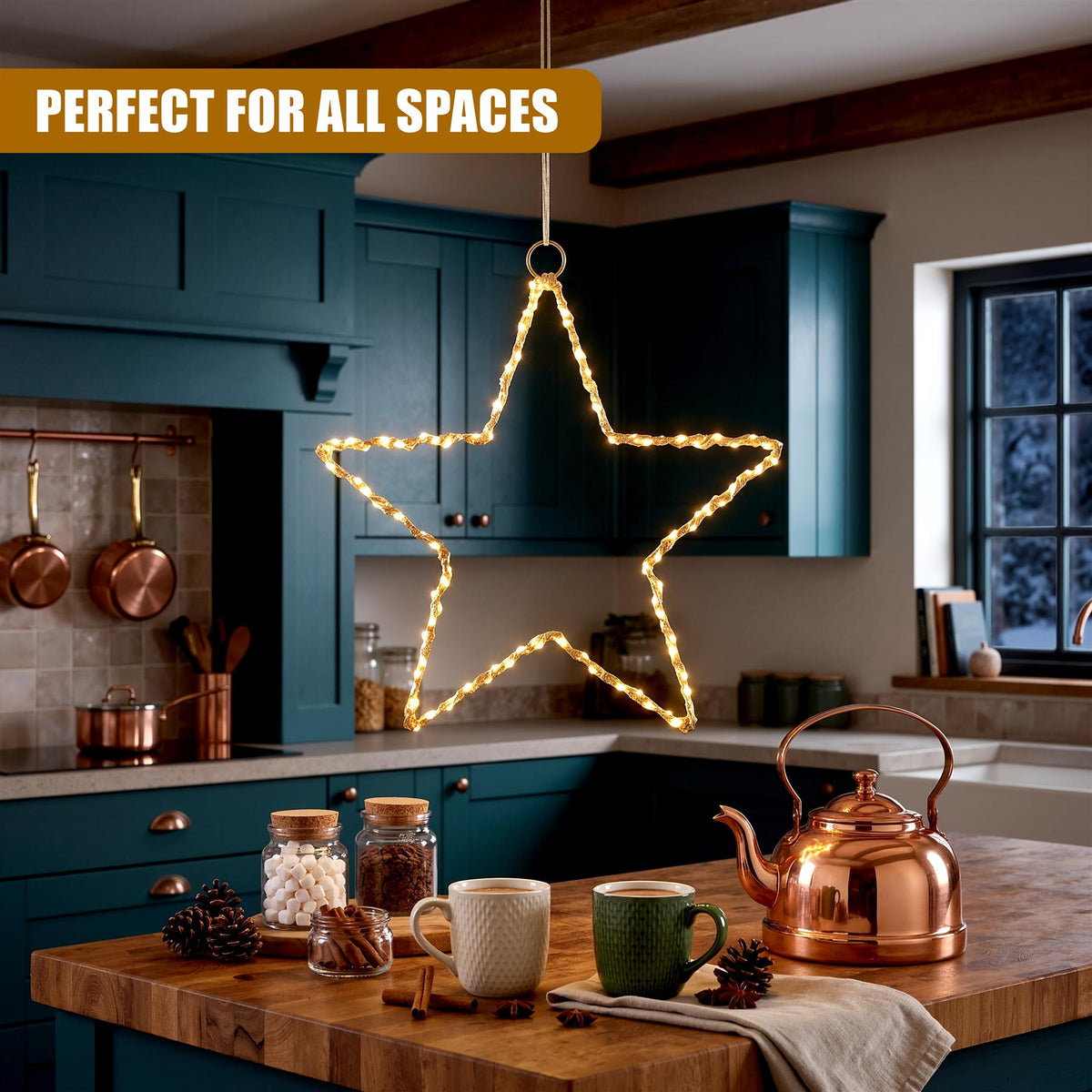 Star LED Fairy Light Gold Wire 50cm