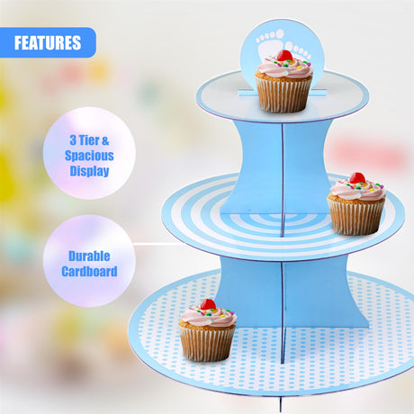 3 Tier Cardboard Cupcake Stand by GEEZY - UKBuyZone