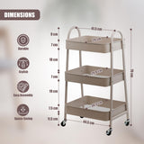 3 Tier Storage Trolley on Wheels