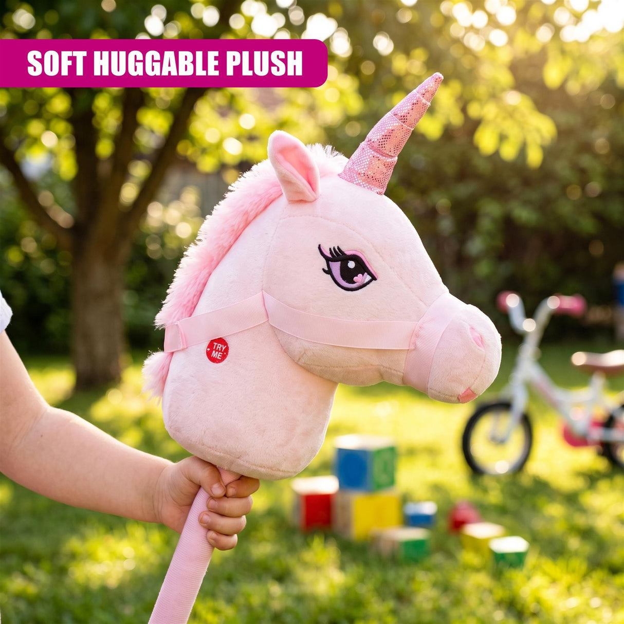 Unicorn Hobby Horse - Pink