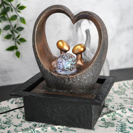 Heart Water Feature Led Lights by GEEZY - UKBuyZone