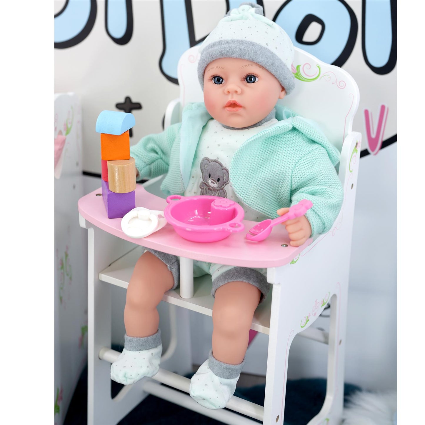 Baby Doll With Dummy & Sounds Mint by BiBi Doll - UKBuyZone