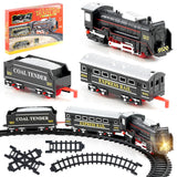 The Magic Toy Shop Classsic Train Set with Tracks and Headlight