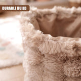 Faux Fur Round Storage Basket