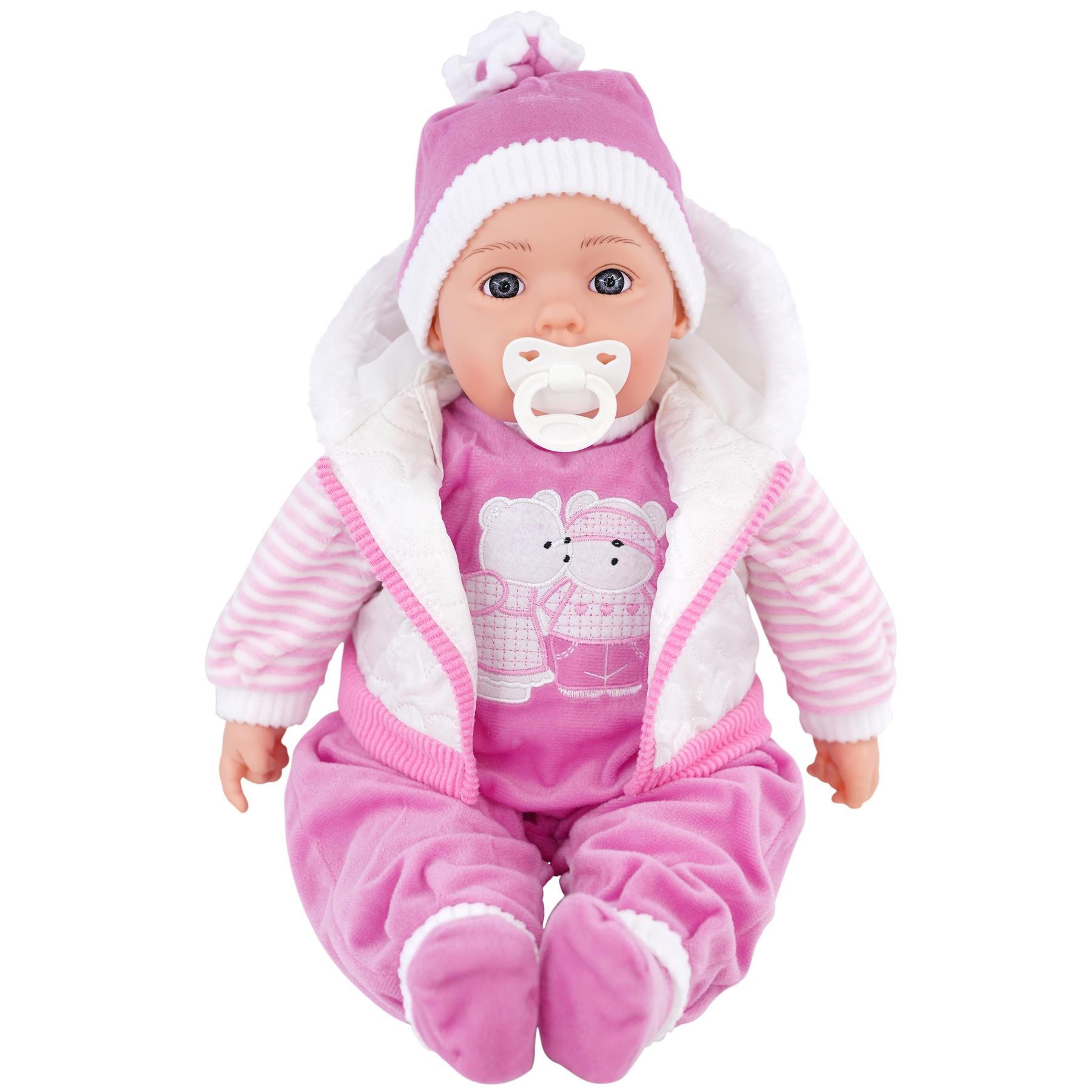 Spotty Coat Bibi Baby Doll Toy With Dummy & Sounds by BiBi DollThe