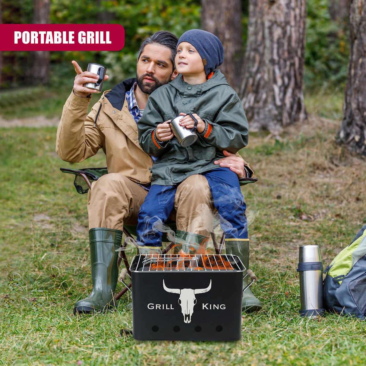Portable Outdoor Charcoal BBQ Barbecue Grill