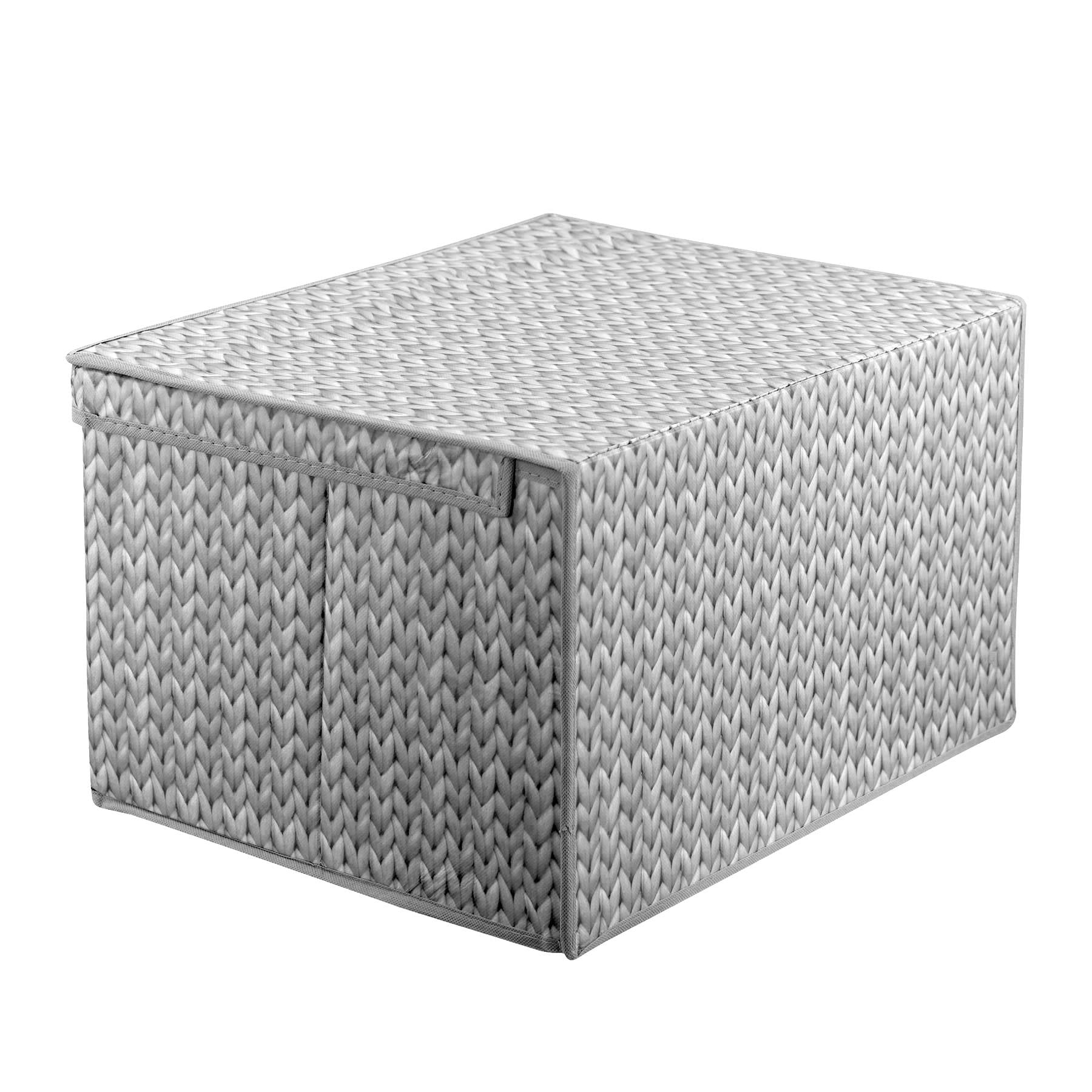 Knit Grey Large Storage Box by GEEZY - UKBuyZone