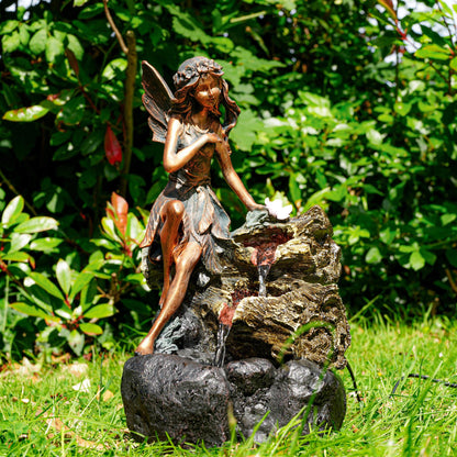 Fairy Water Feature With Led Lights by GEEZY - UKBuyZone