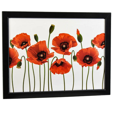 Poppies Lap Tray With Bean Bag Cushion by Geezy - UKBuyZone