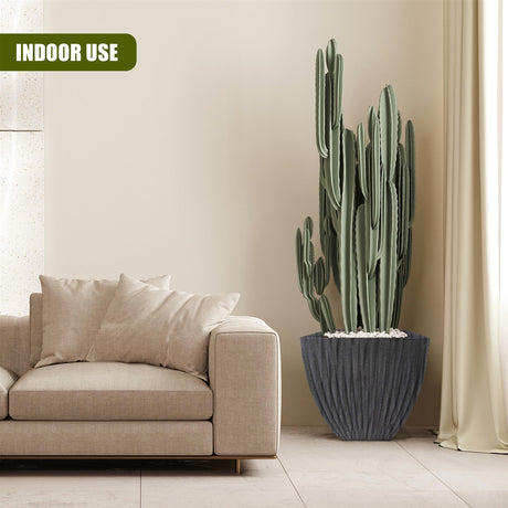 Large Charcoal Black Lotus Square Planter by GEEZY - UKBuyZone