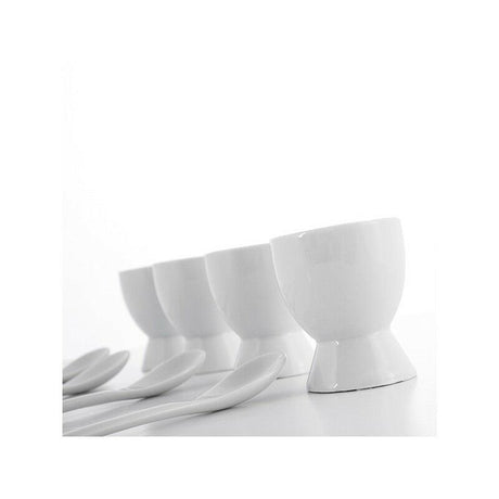 8 Piece Porcelain Egg Cups And Spoons by Geezy - UKBuyZone