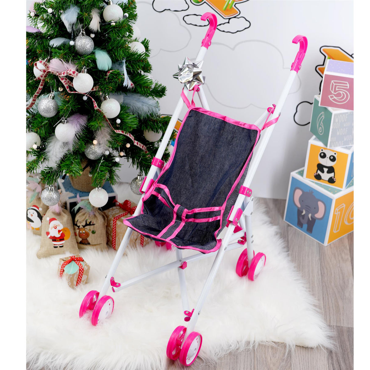 Pink Baby Doll Foldable Stroller by BiBi Doll - UKBuyZone