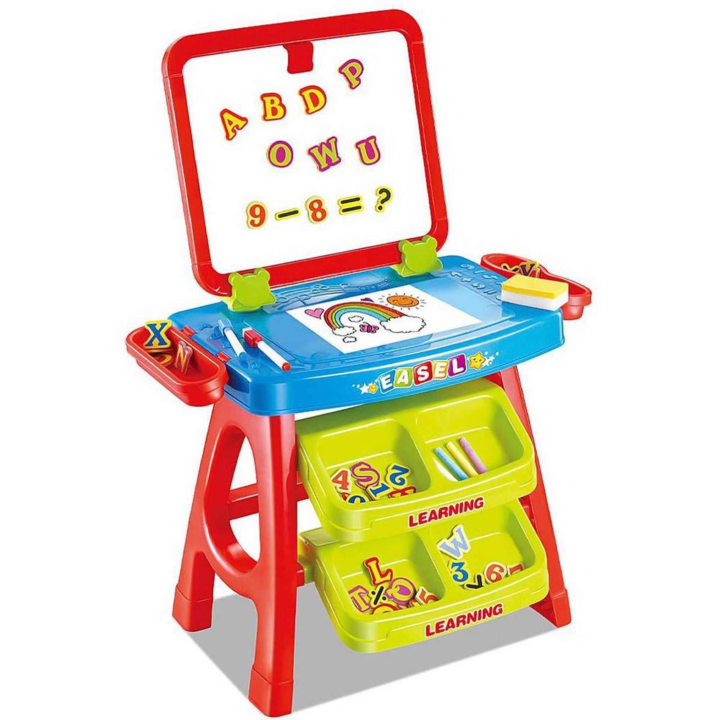 Learning Desk & Magnetic Easel Chalkboard by The Magic Toy Shop - UKBuyZone