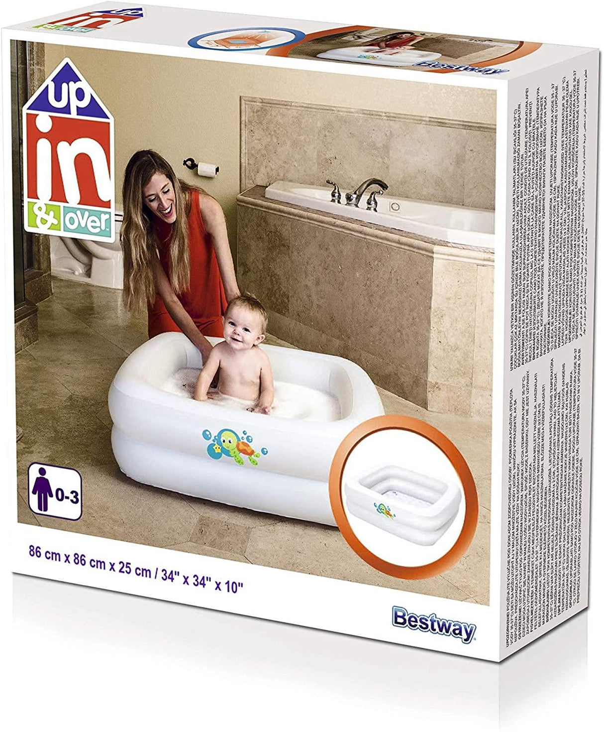 Bestway Inflatable Baby Bath Tub Soft Floor Baby Toddler Paddling Pool, 34 Inch by Bestway - UKBuyZone