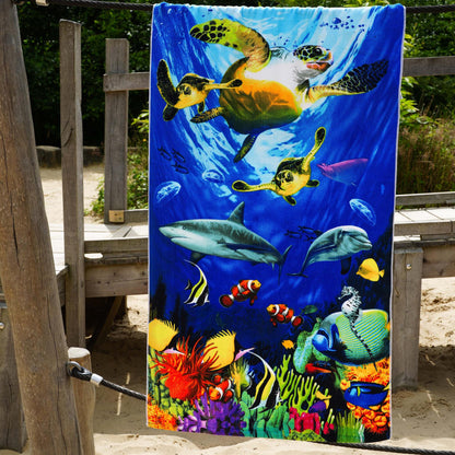 Ocean Turtles Design Large Towel by GEEZY - UKBuyZone