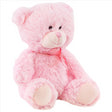 Plush Teddy Bear Pink Soft Toy with Ribbon by The Magic Toy Shop - UKBuyZone