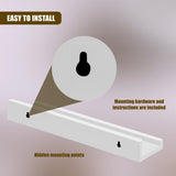 White Floating Wall Shelves Set of 3