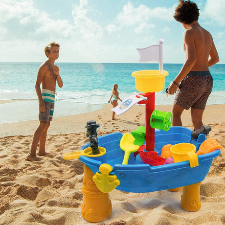 Pirate Ship Boat Sand and Water Table Play Set by The Magic Toy Shop - UKBuyZone