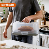 Rectangular Cake Carrier with Handle and Lid